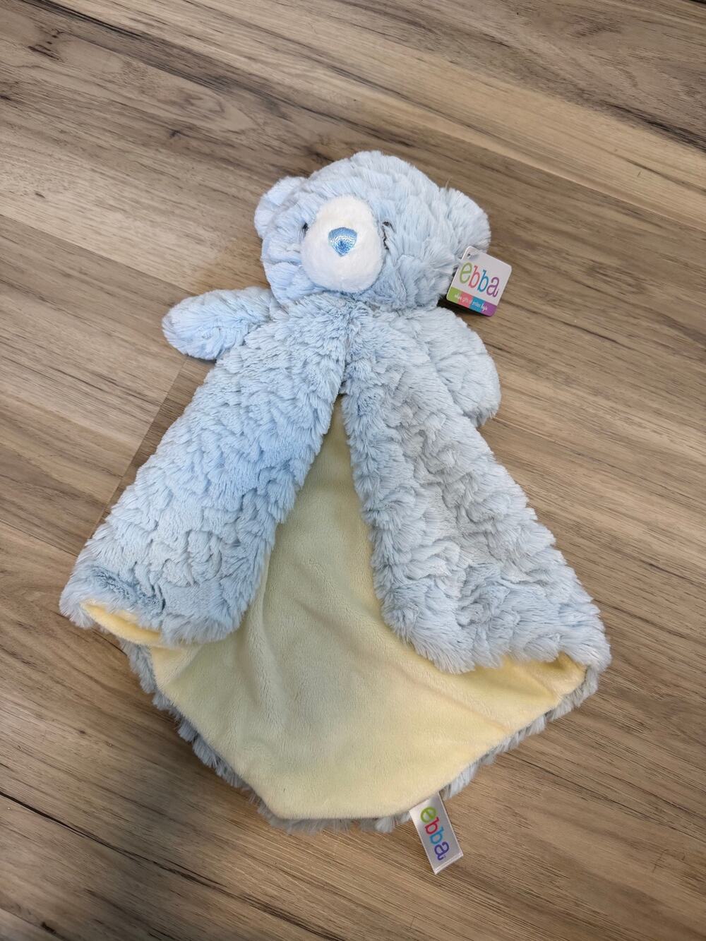 NWT Ebba Huggy Bear Blue Luvster Plush Lovey Blanket Aurora Stuffed Animal